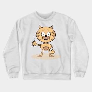 Dangerous cat. Crewneck Sweatshirt